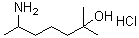 structure of CAS# 543-15-7, 6-Amino-2-Methyl-2-Heptanol Hydrochloride;6-Amino-2-Methyl-Heptan-2-Ol Hydrochloride;Arcor Tropfen;Cardiosintol