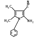 结构式 CAS# 54329-29-2, 2-氨基-4,5-二甲基-1-苯基-1H-吡咯-3-甲腈