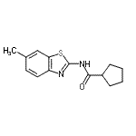 CAS#: 543693-41-0， N-(6-Methyl-1,3-Benzothiazol-2-Yl)Cyclopentanecarboxamide