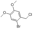 structure of CAS# 54370-01-3, 1-Bromo-2-(Chloromethyl)-4,5-Dimethoxy-Benzene;1-Bromo-2-(Chloromethyl)-4,5-Dimethoxy-Benzene;Zinc04206274