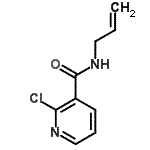 结构式 CAS# 545372-93-8, N-烯丙基-2-氯烟酰胺