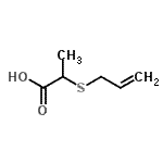 structure of CAS# 54680-83-0, 2-(Allylsulfanyl)Propanoic Acid;2-(Allylthio)propanoic acid;2-prop-2-enylthiopropanoic acid;MFCD09864508