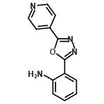 结构式 CAS# 54754-58-4, 2-[5-(4-吡啶基)-1,3,4-恶二唑-2-基]苯胺