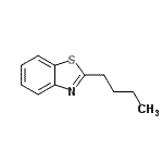 structure of CAS# 54798-95-7, 2-Butyl-1,3-Benzothiazole;2-Butyl-1,3-benzothiazole #;2-butylbenzo[d]thiazole;MFCD00972072