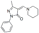 CAS 登录号：5496-04-8， 3-甲基-1-苯基-4-(哌啶亚甲基)-2-吡唑啉-5-酮