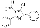 结构式 CAS# 5499-67-2, 5-氯-1,3-二苯基-1H-吡唑-4-甲醛