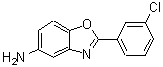 structure of CAS# 54995-52-7, 2-(3-Chlorophenyl)-1,3-Benzoxazol-5-Amine;2-(3-chlorophenyl)benzo[d]oxazol-5-amine;2-(3-Chloro-phenyl)-benzooxazol-5-ylamine;2-(3-chlorophenyl)benzoxazole-5-ylamine