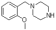 structure of CAS# 55037-81-5, 1-(2-Methoxybenzyl)Piperazine;1-(2-Methoxybenzyl)piperazine #;1-(O-ANISYL)PIPERAZINE;1-[(2-methoxyphenyl)methyl]piperazine