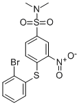 CAS#: 5510-58-7， 4-[(2-Bromophenyl)-Thio]-N,N'-Dimethyl-3-Nitro-Benzenesulfonamide