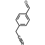 structure of CAS# 55211-74-0, (4-Formylphenyl)Acetonitrile;2-(4-formylphenyl)acetonitrile;4-Formyl Benzeneacetonitrile