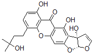 CAS#: 55256-53-6， (3aR,12aR)-3a,12a-Dihydro-3a,4,6-trihydroxy-9-(3-hydroxy-3-methylbutyl)-5H-Furo[3',2':4,5]furo[3,2-b]xanthen-5-one