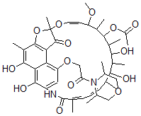CAS#: 55372-15-1， 4-O-[2-(3,5-Dimethyl-4-Morpholinyl)-2-Oxoethyl]Rifamycin