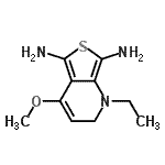 CAS#: 554420-56-3， 1-Ethyl-4-Methoxy-1,2-Dihydrothieno[3,4-b]Pyridine-5,7-Diamine