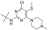 CAS 登录号：55477-20-8， 4-氯-2-(叔丁基氨基)-6-(4-甲基哌嗪并)-5-(甲硫基)嘧啶