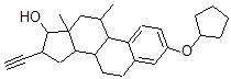 CAS#: 55648-36-7， (17R)-3-Cyclopentyloxy-11beta-Methyl-19-Norpregna-1,3,5(10)-Trien-20-Yn-17-Ol