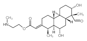 CAS#: 55729-25-4， [(1R,2E,4abeta,8R,8abeta,10aalpha)-Tetradecahydro-8-Formyl-7alpha,10alpha-Dihydroxy-1,4balpha,8-Trimethylphenanthren-2-Ylidene]Acetic Acid 2-(Methylamino)Ethyl Ester