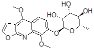 CAS#: 55740-45-9， [4,8-Dimethoxyfuro[2,3-b]Quinolin-7-Yl]6-Deoxy-alpha-L-Mannopyranoside