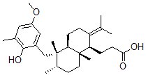 CAS#: 55907-34-1， (1S,4abeta)-2-Isopropylidene-5beta-(2-Hydroxy-3-Methyl-5-Methoxybenzyl)-5,6beta,8aalpha-Trimethyldecahydronaphthalene-1-Propionic Acid