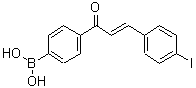 结构式 CAS# 562823-84-1, {4-[(2E)-3-(4-碘苯基)-2-丙烯酰基]苯基}硼酸