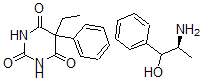 CAS#: 56343-96-5， 5-Ethyl-5-phenyl-2,4,6(1H,3H,5H)-Pyrimidinetrione compd. with (S-(R*,R*))-alpha-(1-aminoethyl)benzenemethanol