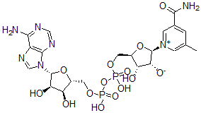 CAS#: 56541-76-5， (2R,3R,4S,5R)-5-[[[[(2R,3S,4R,5R)-5-(6-Aminopurin-9-Yl)-3,4-Dihydroxyoxolan-2-Yl]Methoxy-Hydroxyphosphoryl]Oxy-Hydroxyphosphoryl]Oxymethyl]-2-(3-Carbamoyl-5-Methylpyridin-1-Ium-1-Yl)-4-Hydroxyoxolan-3-Olate