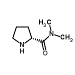 structure of CAS# 566159-08-8, N,N-Dimethyl-D-Prolinamide;(2S)-N,N-Dimethylpyrrolidine-2-carboxamide;(R)-N,N-dimethylpyrrolidine-2-carboxamide