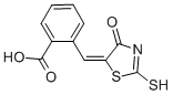 structure of CAS# 56661-83-7, 2-[(4-Oxo-2-thioxo-5-thiazolidinylidene)methyl]-Benzoic acid;2-[(Z)-(4-Oxo-2-Sulfanylidene-1,3-Thiazolidin-5-Ylidene)Methyl]Benzoic Acid;2-[(4-Oxo-2-Thioxo-Thiazolidin-5-Ylidene)Methyl]Benzoic Acid;2-[(Z)-(4-Oxo-2-Thioxo-Thiazolidin-5-Ylidene)Methyl]Benzoic Acid