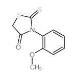 structure of CAS# 56676-49-4, 3-(2-Methoxyphenyl)-2-Sulfanylidene-Thiazolidin-4-One;3-(2-Methoxyphenyl)-2-Thioxo-Thiazolidin-4-One;3-(2-Methoxyphenyl)-2-Thioxo-4-Thiazolidinone;Cbdive_015749