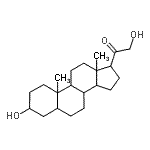 structure of CAS# 567-01-1, 3,21-Dihydroxypregnan-20-One;3Î’,21-DIHYDROXY-5Î‘-PREGNAN-20-ONE;NSC113927