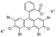 structure of CAS# 56897-54-2, Tetrabromofluorescein Potassium Salt;2',4',5',7'-Tetrabromo-3',6'-Bis(Potassiooxy)Spiro[Isobenzofuran-1(3H),9'-[9H]Xanthen]-3-One;TETRABROMOFLUORESCEIN POTASSIUM SALT;EOSIN POTASSIUM