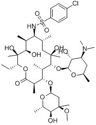 CAS#: 56998-45-9， (9S)-9-[[(4-Chlorophenyl)Sulfonyl]Amino]-9-Deoxoerythromycin