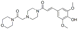 CAS#: 57061-76-4， 4-[[4-[3-(4-Hydroxy-3,5-Dimethoxyphenyl)-1-Oxo-2-Propenyl]Piperazino]Acetyl]Morpholine