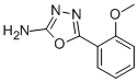 structure of CAS# 5711-59-1, 5-(2-Methoxyphenyl)-1,3,4-Oxadiazol-2-Amine;[5-(2-Methoxyphenyl)-1,3,4-Oxadiazol-2-Yl]Amine;1,3,4-Oxadiazole, 2-Amino-5-(O-Methoxyphenyl)-;2-Amino-5-(O-Methoxyphenyl)-1,3,4-Oxadiazole