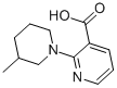 structure of CAS# 571912-85-1, 2-(3-Methyl-1-Piperidinyl)-3-Pyridinecarboxylic acid;3-Pyridinecarboxylicacid,2-(3-Methyl-1-Piperidinyl)-(9CI);2-(3-METHYL-1-PIPERIDINYL)-3-PYRIDINECARBOXYLIC ACID