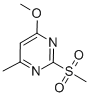 结构式 CAS# 57268-32-3, 4-甲氧基-6-甲基-2-(甲基磺酰基)嘧啶