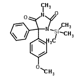 CAS#: 57346-57-3， 5-(4-Methoxyphenyl)-3-Methyl-5-Phenyl-1-(Trimethylsilyl)-2,4-Imidazolidinedione