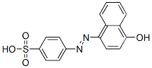 结构式 CAS# 574-69-6, 4-[(1-羟基-4-萘基)偶氮]苯磺酸