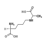 结构式 CAS# 5746-03-2, (2S)-2-氨基-6-[(2-羟基-1-甲基-2-氧代-乙基)氨基]己酸