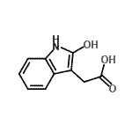 结构式 CAS# 575-35-9, (2-羟基-1H-吲哚-3-基)乙酸