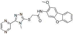 CAS#: 575469-83-9， N-(2-Methoxy-3-Dibenzofuranyl)-2-[(4-Methyl-5-Pyrazinyl-4H-1,2,4-Triazol-3-Yl)Thio]-Acetamide