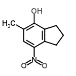structure of CAS# 575504-26-6, 5-Methyl-7-Nitro-4-Indanol;5-methyl-7-nitro-2,3-dihydro-1H-inden-4-ol