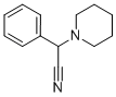 structure of CAS# 5766-79-0, 2-Phenyl-2-Piperidinoacetonitrile;2-Phenyl-2-(1-Piperidyl)Acetonitrile;2-Phenyl-2-Piperidino-Acetonitrile;2-Phenyl-2-Piperidin-1-Yl-Ethanenitrile