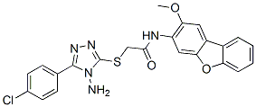 CAS#: 578699-92-0， 2-[[4-Amino-5-(4-Chlorophenyl)-4H-1,2,4-Triazol-3-Yl]Thio]-N-(2-Methoxy-3-Dibenzofuranyl)-Acetamide