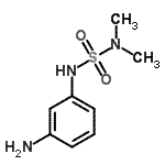 structure of CAS# 57947-00-9, N'-(3-Aminophenyl)-N,N-Dimethylsulfuric Diamide;(3-aminophenyl)[(dimethylamino)sulfonyl]amine;MFCD02625868;N'-(3-Aminophenyl)-N,N-dimethylsulfamide #