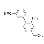 CAS 登录号：579475-86-8， 3-(6-乙基-4-甲基-3-吡啶基)苯甲腈