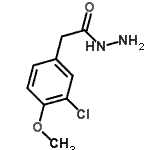 structure of CAS# 58120-91-5, 2-(3-Chloro-4-Methoxyphenyl)Acetohydrazide;2-(3-chloro-4-methoxyphenyl)acetohydrazide;benzeneacetic acid, 3-chloro-4-methoxy-, hydrazide;MFCD09754973