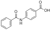 结构式 CAS# 582-80-9, 4-(苯甲酰基氨基)苯甲酸