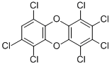 structure of CAS# 58200-70-7, 1,2,3,4,6,7,9-Heptachlorodibenzo-p-Dioxin;1,2,3,4,6,7,9-Heptachlorodibenzo-P-Dioxin;1,2,3,4,6,7,9-Heptachlorodibenzo-Para-Dioxin;1,2,3,4,6,7,9-Heptachlorodibenzodioxin