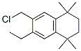 structure of CAS# 58243-84-8, 1,1,4,4-Tetramethyl-6-Ethyl-7-Chloromethyltetralin;6-(Chloromethyl)-7-Ethyl-1,1,4,4-Tetramethyl-Tetralin;6-(Chloromethyl)-7-Ethyl-1,1,4,4-Tetramethyltetralin;1,1,4,4-Tetramethyl-6-Ethyl-7-Chloromethyltetralin