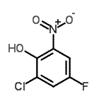 structure of CAS# 58348-98-4, 2-Chloro-4-Fluoro-6-Nitrophenol;2-chloro-4-fluoro-6-nitrobenzenol;2-Chloro-4-fluoro-6-nitrophenol;3-Chloro-5-fluoro-2-hydroxynitrobenzene